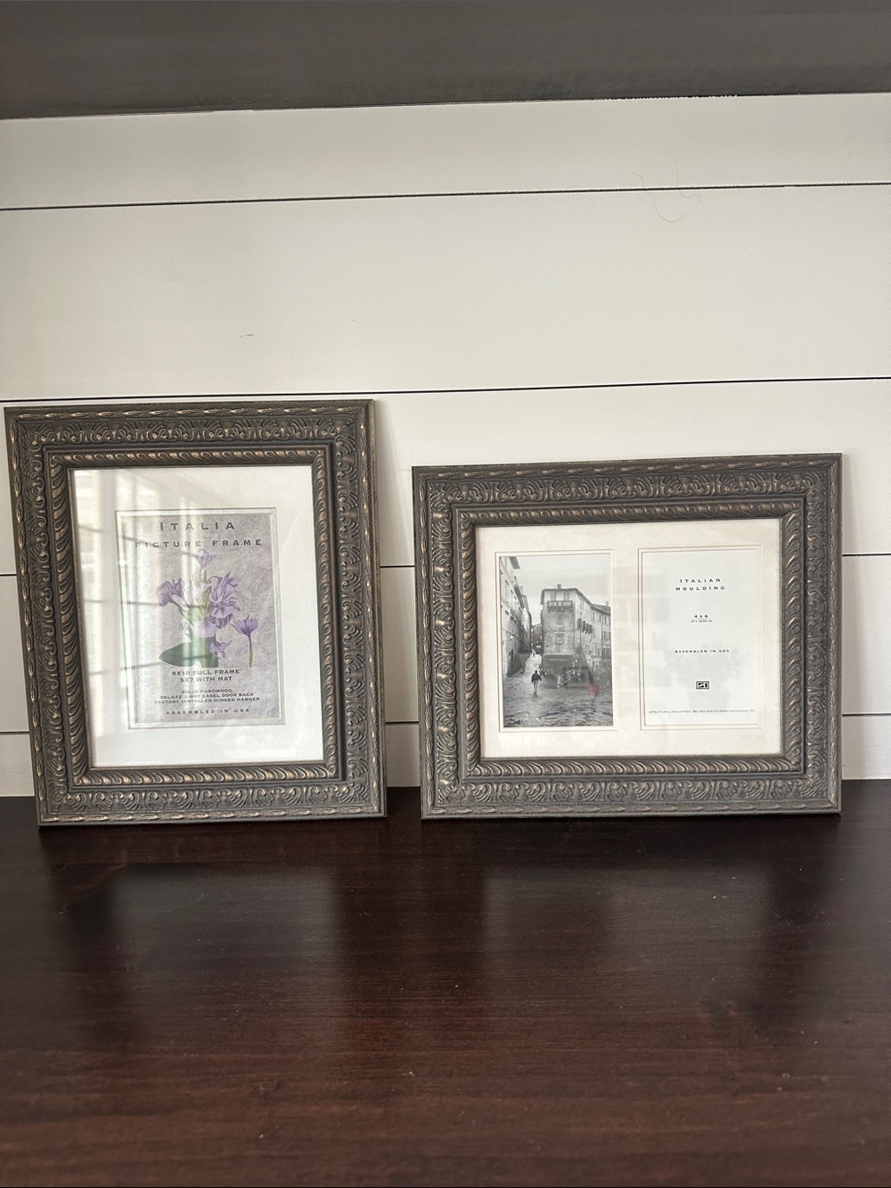 Italian Moulding  Blue / Gray Picture Frame Set - Elegant Home Accent